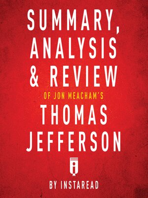 cover image of Summary, Analysis & Review of Jon Meacham's Thomas Jefferson